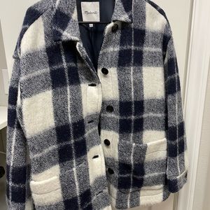 Madewell Navy and White Shacket